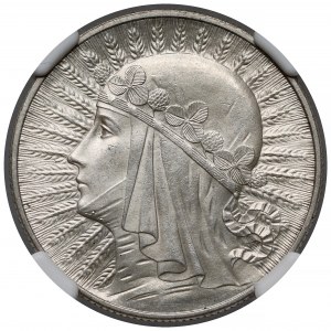 Głowa Kobiety 5 złotych 1932 bez znaku, Londyn