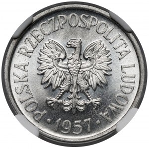 20 groszy 1957 - date étroite - rare - légère torsion