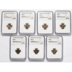 1 grosz 1993-2006 - zestaw (7szt)