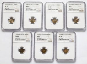 1 penny 1993-2006 - set (7pcs)