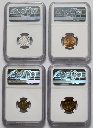 1-10 pennies 1991-2007 - set (4pcs)