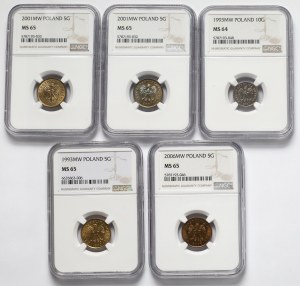 1-10 pennies 1993-2006 - set (5pcs)
