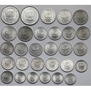 1-20 groszy i 1 złoty 1949-1985 - mennicze - zestaw (29szt)