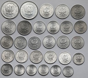 1-20 pennies and 1 zloty 1949-1985 - mint - set (29pcs)