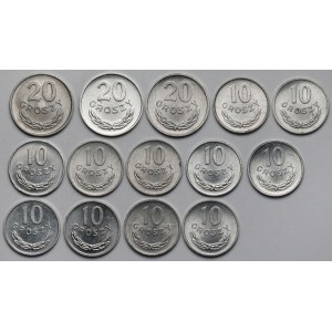 10-20 groszy 1962-1983 - mennicze - zestaw (14szt)