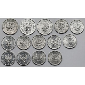 10-20 groszy 1962-1983 - mennicze - zestaw (14szt)