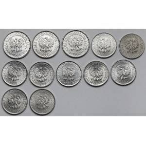 50 groszy i 1 złoty 1970-1985 - mennicze - zestaw (12szt)
