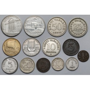 Estonia, 1 sent - 2 krooni 1922-1935 - zestaw (14szt)
