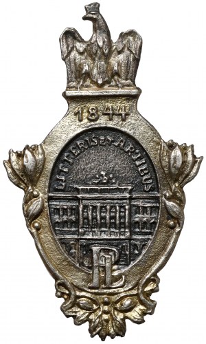 Insigne, École polytechnique de Lviv 1844 - Litteris et Artibus - en ARGENT