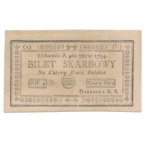 4 złote 1794 - (1)(C) - odwrócony nawias - smutny