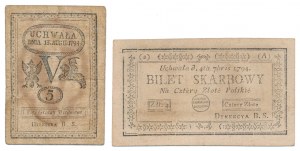 5 pennies et 4 zlotys (2)(A) 1794 - ensemble (2pcs)