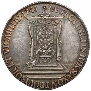 August III Sas, Półtalar wikariacki 1741, Drezno