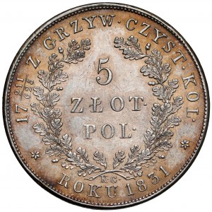 Powstanie Listopadowe, 5 złotych 1831 KG