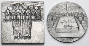 Plaque de Katyn et médaille du cimetière de Ross - set (2pcs)