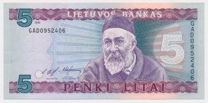 Lituanie, 5 Litai 1993