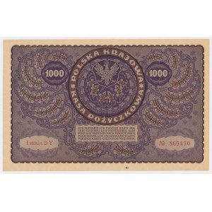 1.000 marek 1919 Sierpień - I Serja DY (Mił.29b1)