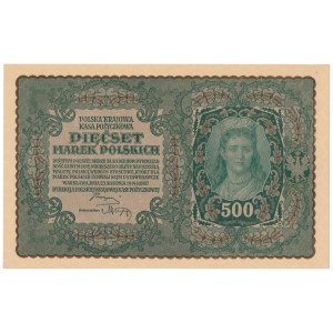 500 marek 1919 Sierpień - I Serja BO (Mił.28a)