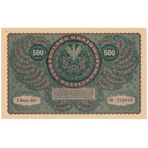 500 marek 1919 Sierpień - I Serja BO (Mił.28a)