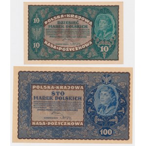 10 i 100 mkp 1919 Sierpień - zestaw (2szt)