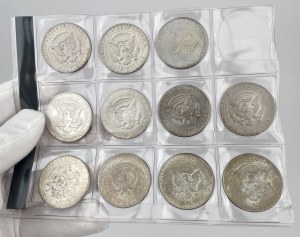 USA, 1/2 dollar 1964-1976 Kennedy - set (12pcs)