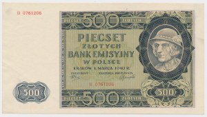 500 zloty 1940 - B