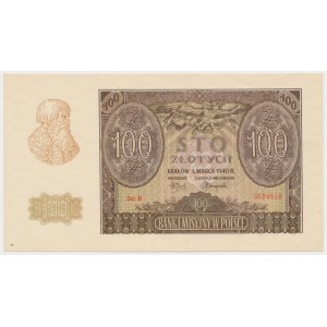 100 złotych 1940 - Ser.B - Falsyfikat ZWZ