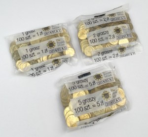 Mint bags of 1, 2 and 5 pennies 2013 - set (3pcs)