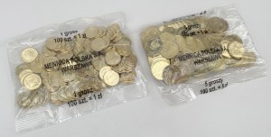 Mint bags of 1 and 5 pennies 2022 - set (2pcs)