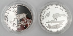 Suisse, médailles d'ARGENT 1990-1991 - 30 ans de WWF / World Wildlife Fund (2pcs)