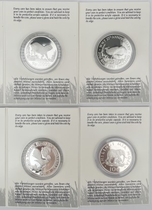 Pièces en argent du WWF de Tanzanie, Samoa, Thaïlande et Indonésie - set (4pc)
