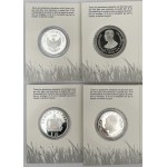 Tanzania, Samoa, Tajlandia, Indonezja, srebrne monety WWF - zestaw (4szt)