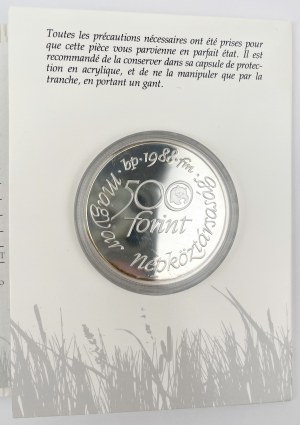 Hongrie, 500 forints 1988 - WWF / World Wildlife Fund