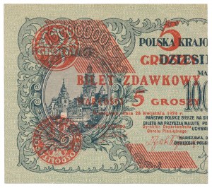 5 pennies 1924 - moitié gauche