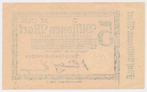 Germany, Reichsbahndirektion, 5 Billionen Mark 1923