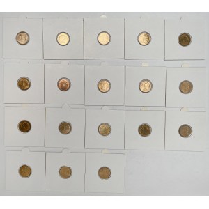 1 grosz 1990 - mennicze - pakiet (18szt)