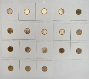 1 grosz 1990 - mennicze - pakiet (18szt)