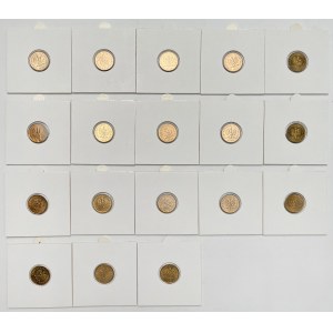 1 grosz 1990 - mennicze - pakiet (18szt)