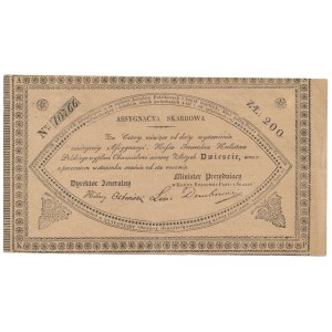Powstanie Listopadowe, Asygnacja Skarbowa na 200 złotych 1831