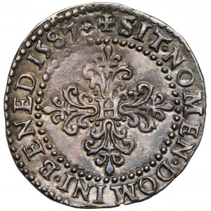 Henryk Walezy, 1/2 franka (demi franc) 1587, Poitiers