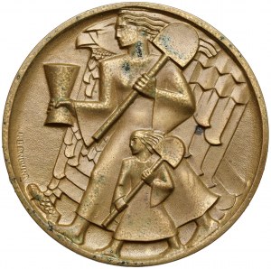 Medal,Construction of the mound of Jozef Pilsudski Krakow 1936