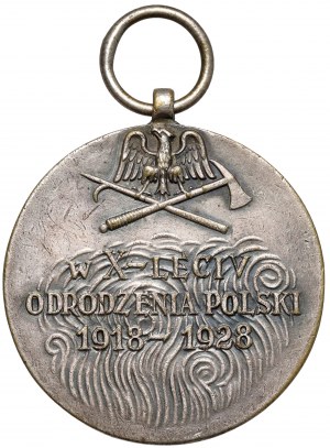 II RP, Médaille des pompiers du 10e anniversaire de la renaissance de la Pologne 