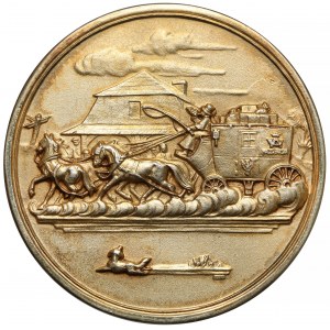 Medal SREBRO Wystawa Filatelistyczna, Warszawa 1938