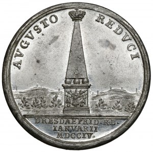 Auguste II le Fort, Médaille du retour à Dresde 1704 - AVGVSTO REDVCI