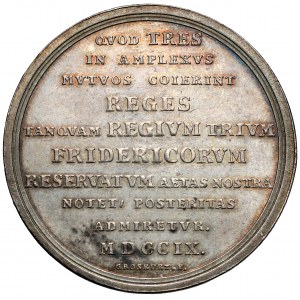 August II Mocny, Medal Alians Trzech Fryderyków 1709