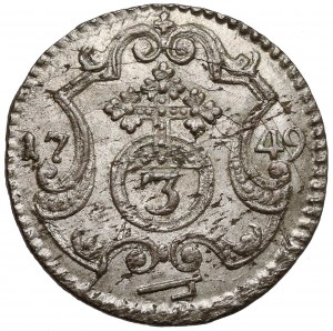 Augustus III Sas, 3 halberds 1749 FWóF, Dresden