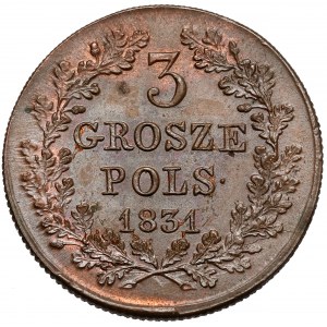 Powstanie Listopadowe, 3 grosze 1831 KG