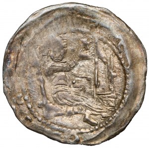 Henri II le Pieux, denier Brakteat, Wrocław ? - prince sur le trône