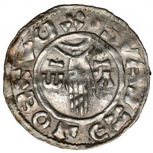 Czechy, Bolesław II (972-999), Denar Praga