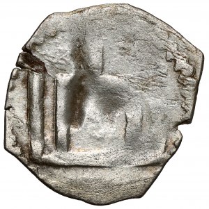 Lituanie, Vytautas, denier lituanien, Vilnius (1413-1430) - Colonnes de Gediminas - gauche