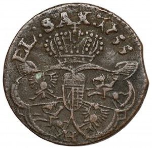 August III Sas, Grosz Gubin? 1755 - litera H